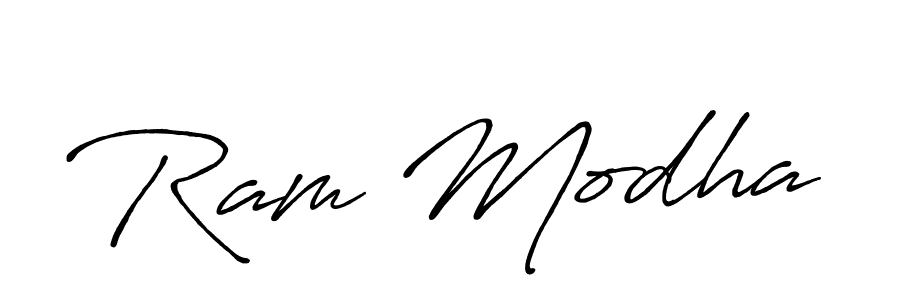 You should practise on your own different ways (Antro_Vectra_Bolder) to write your name (Ram Modha) in signature. don't let someone else do it for you. Ram Modha signature style 7 images and pictures png