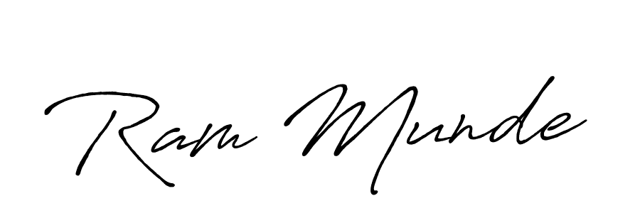 Create a beautiful signature design for name Ram Munde. With this signature (Antro_Vectra_Bolder) fonts, you can make a handwritten signature for free. Ram Munde signature style 7 images and pictures png