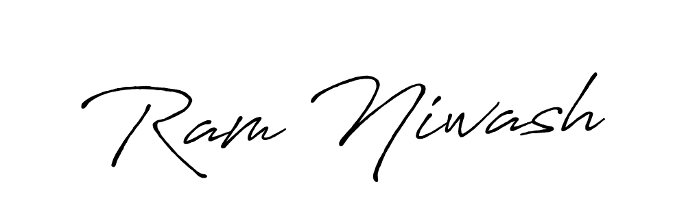 You should practise on your own different ways (Antro_Vectra_Bolder) to write your name (Ram Niwash) in signature. don't let someone else do it for you. Ram Niwash signature style 7 images and pictures png