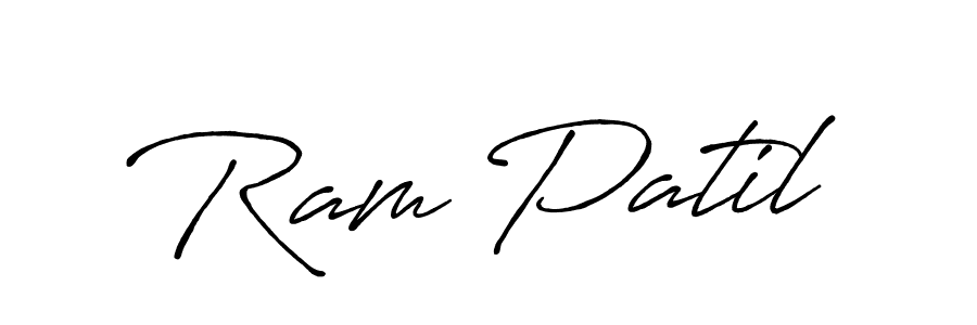 Use a signature maker to create a handwritten signature online. With this signature software, you can design (Antro_Vectra_Bolder) your own signature for name Ram Patil. Ram Patil signature style 7 images and pictures png