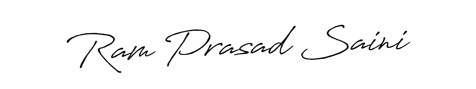 How to make Ram Prasad Saini name signature. Use Antro_Vectra_Bolder style for creating short signs online. This is the latest handwritten sign. Ram Prasad Saini signature style 7 images and pictures png