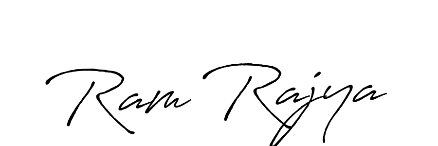 Use a signature maker to create a handwritten signature online. With this signature software, you can design (Antro_Vectra_Bolder) your own signature for name Ram Rajya. Ram Rajya signature style 7 images and pictures png