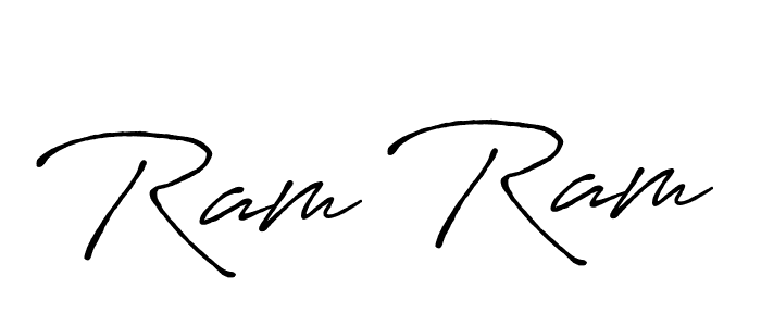 Design your own signature with our free online signature maker. With this signature software, you can create a handwritten (Antro_Vectra_Bolder) signature for name Ram Ram. Ram Ram signature style 7 images and pictures png