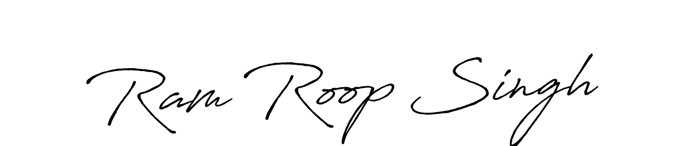 Design your own signature with our free online signature maker. With this signature software, you can create a handwritten (Antro_Vectra_Bolder) signature for name Ram Roop Singh. Ram Roop Singh signature style 7 images and pictures png