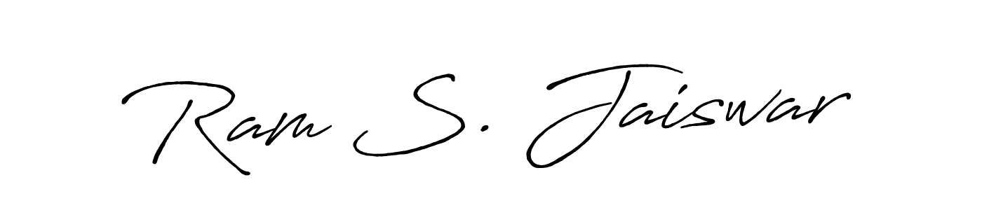 Use a signature maker to create a handwritten signature online. With this signature software, you can design (Antro_Vectra_Bolder) your own signature for name Ram S. Jaiswar. Ram S. Jaiswar signature style 7 images and pictures png