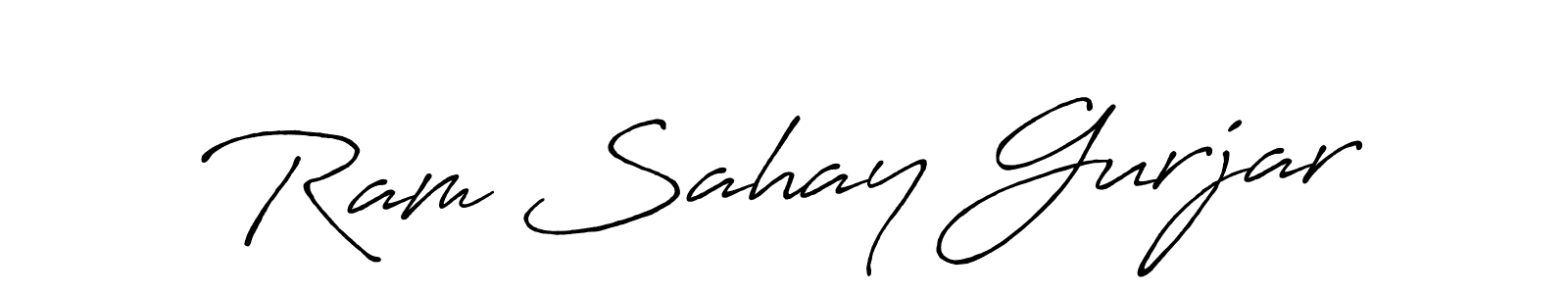 Antro_Vectra_Bolder is a professional signature style that is perfect for those who want to add a touch of class to their signature. It is also a great choice for those who want to make their signature more unique. Get Ram Sahay Gurjar name to fancy signature for free. Ram Sahay Gurjar signature style 7 images and pictures png
