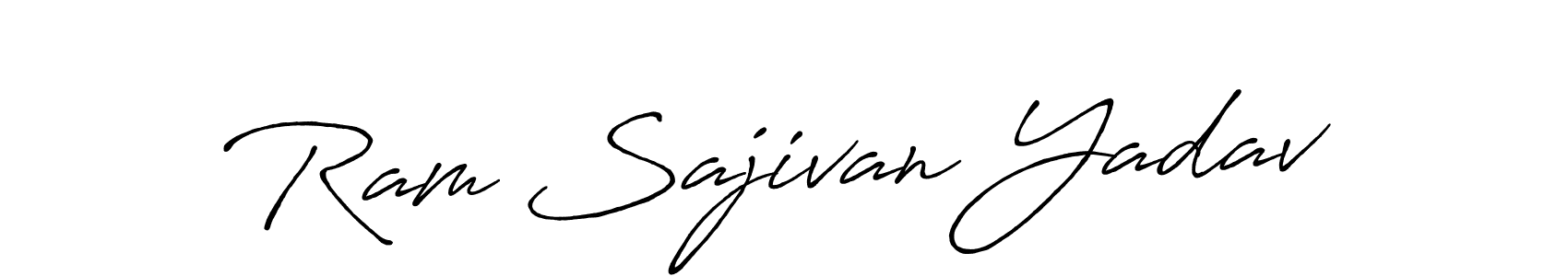 Create a beautiful signature design for name Ram Sajivan Yadav. With this signature (Antro_Vectra_Bolder) fonts, you can make a handwritten signature for free. Ram Sajivan Yadav signature style 7 images and pictures png