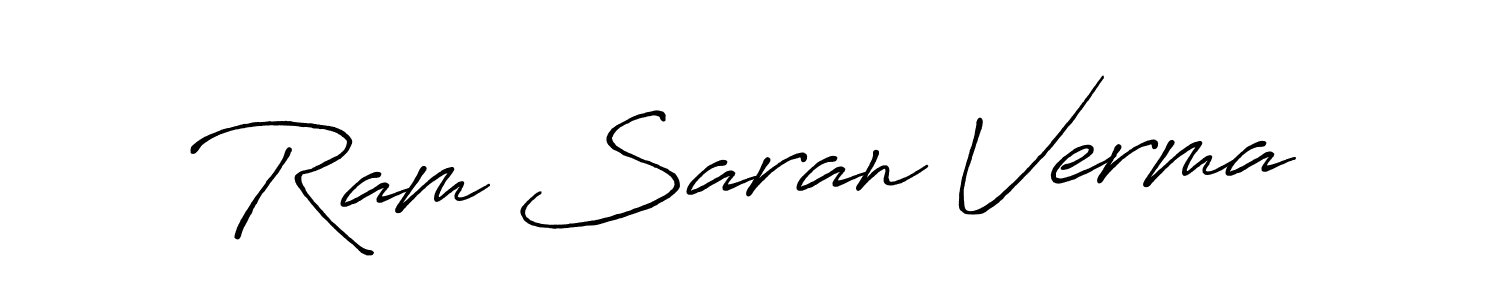 Create a beautiful signature design for name Ram Saran Verma. With this signature (Antro_Vectra_Bolder) fonts, you can make a handwritten signature for free. Ram Saran Verma signature style 7 images and pictures png