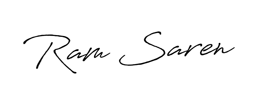 How to make Ram Saren name signature. Use Antro_Vectra_Bolder style for creating short signs online. This is the latest handwritten sign. Ram Saren signature style 7 images and pictures png
