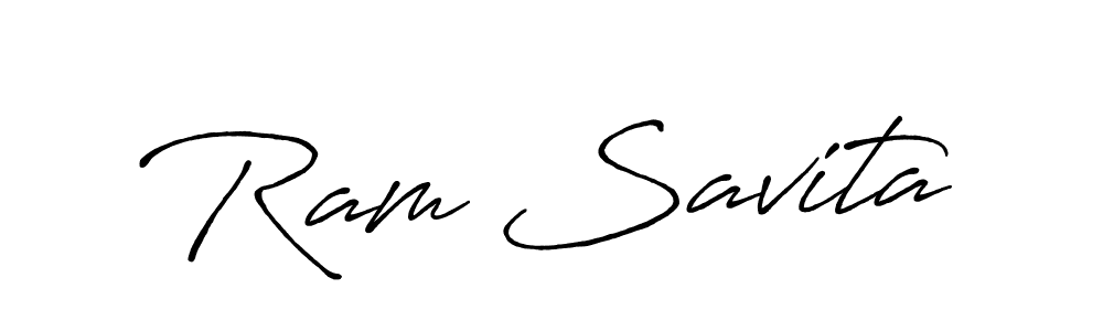Make a beautiful signature design for name Ram Savita. With this signature (Antro_Vectra_Bolder) style, you can create a handwritten signature for free. Ram Savita signature style 7 images and pictures png