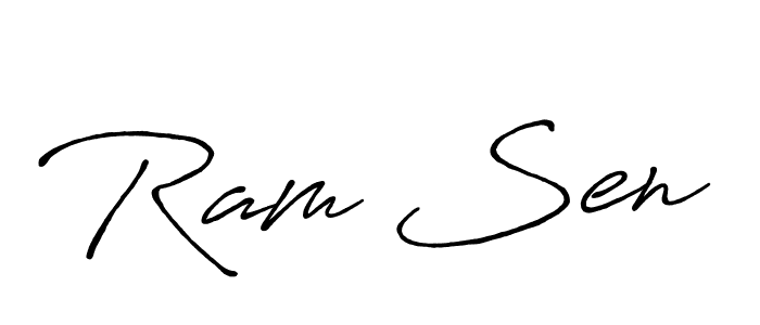 Design your own signature with our free online signature maker. With this signature software, you can create a handwritten (Antro_Vectra_Bolder) signature for name Ram Sen. Ram Sen signature style 7 images and pictures png