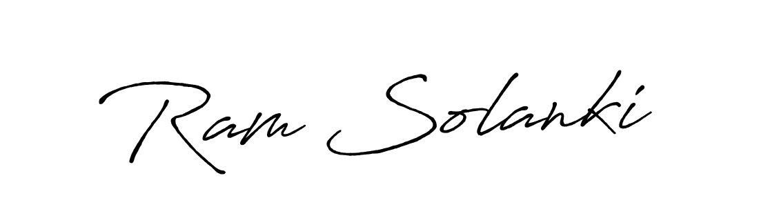 Use a signature maker to create a handwritten signature online. With this signature software, you can design (Antro_Vectra_Bolder) your own signature for name Ram Solanki. Ram Solanki signature style 7 images and pictures png