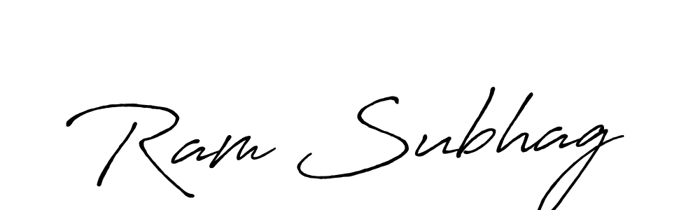 Use a signature maker to create a handwritten signature online. With this signature software, you can design (Antro_Vectra_Bolder) your own signature for name Ram Subhag. Ram Subhag signature style 7 images and pictures png