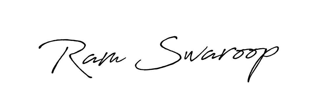 How to make Ram Swaroop name signature. Use Antro_Vectra_Bolder style for creating short signs online. This is the latest handwritten sign. Ram Swaroop signature style 7 images and pictures png