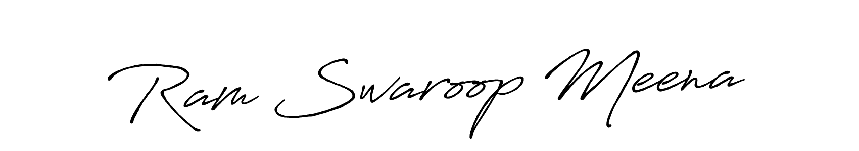 Antro_Vectra_Bolder is a professional signature style that is perfect for those who want to add a touch of class to their signature. It is also a great choice for those who want to make their signature more unique. Get Ram Swaroop Meena name to fancy signature for free. Ram Swaroop Meena signature style 7 images and pictures png