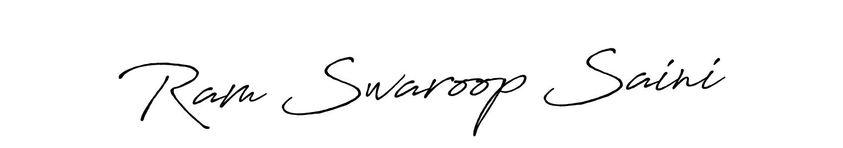 You can use this online signature creator to create a handwritten signature for the name Ram Swaroop Saini. This is the best online autograph maker. Ram Swaroop Saini signature style 7 images and pictures png