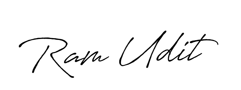 Also we have Ram Udit name is the best signature style. Create professional handwritten signature collection using Antro_Vectra_Bolder autograph style. Ram Udit signature style 7 images and pictures png