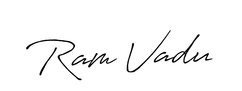 Ram Vadu stylish signature style. Best Handwritten Sign (Antro_Vectra_Bolder) for my name. Handwritten Signature Collection Ideas for my name Ram Vadu. Ram Vadu signature style 7 images and pictures png