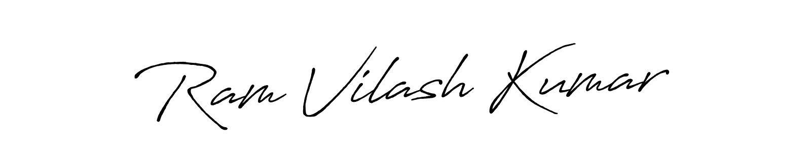 Create a beautiful signature design for name Ram Vilash Kumar. With this signature (Antro_Vectra_Bolder) fonts, you can make a handwritten signature for free. Ram Vilash Kumar signature style 7 images and pictures png