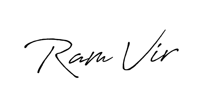 Also You can easily find your signature by using the search form. We will create Ram Vir name handwritten signature images for you free of cost using Antro_Vectra_Bolder sign style. Ram Vir signature style 7 images and pictures png