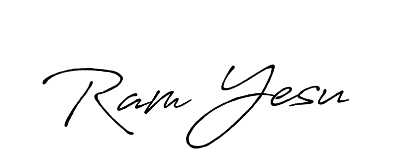 Use a signature maker to create a handwritten signature online. With this signature software, you can design (Antro_Vectra_Bolder) your own signature for name Ram Yesu. Ram Yesu signature style 7 images and pictures png