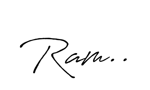 Design your own signature with our free online signature maker. With this signature software, you can create a handwritten (Antro_Vectra_Bolder) signature for name Ram... Ram.. signature style 7 images and pictures png