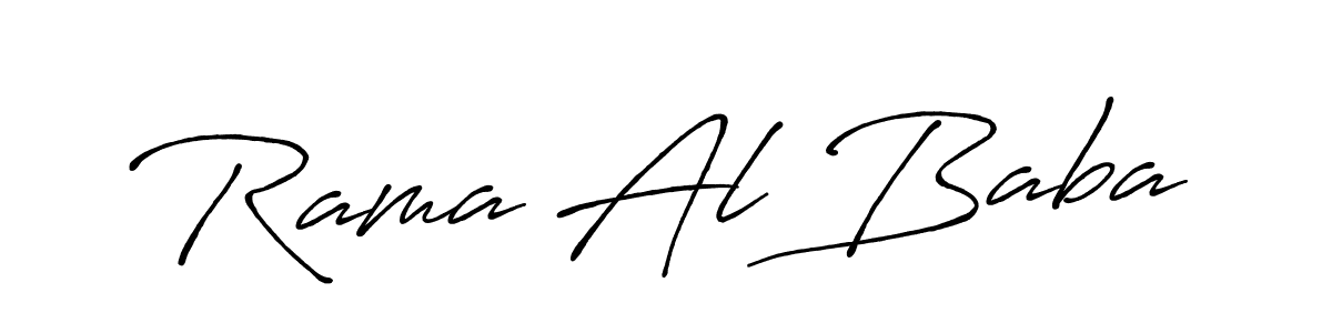 Also You can easily find your signature by using the search form. We will create Rama Al Baba name handwritten signature images for you free of cost using Antro_Vectra_Bolder sign style. Rama Al Baba signature style 7 images and pictures png