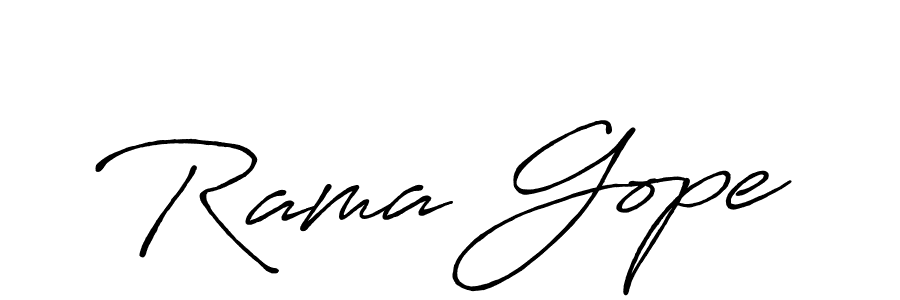 Create a beautiful signature design for name Rama Gope. With this signature (Antro_Vectra_Bolder) fonts, you can make a handwritten signature for free. Rama Gope signature style 7 images and pictures png