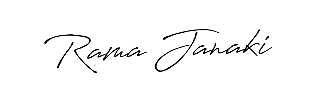 Create a beautiful signature design for name Rama Janaki. With this signature (Antro_Vectra_Bolder) fonts, you can make a handwritten signature for free. Rama Janaki signature style 7 images and pictures png