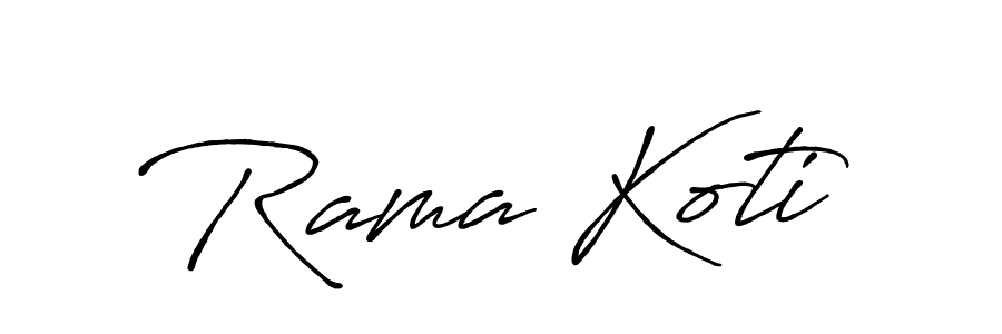 How to make Rama Koti name signature. Use Antro_Vectra_Bolder style for creating short signs online. This is the latest handwritten sign. Rama Koti signature style 7 images and pictures png