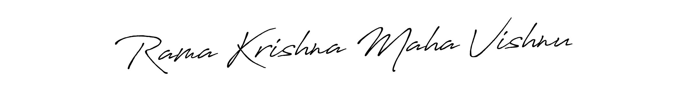 Create a beautiful signature design for name Rama Krishna Maha Vishnu. With this signature (Antro_Vectra_Bolder) fonts, you can make a handwritten signature for free. Rama Krishna Maha Vishnu signature style 7 images and pictures png