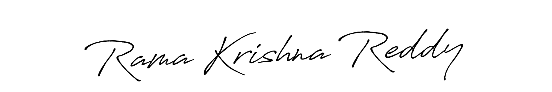 Make a beautiful signature design for name Rama Krishna Reddy. With this signature (Antro_Vectra_Bolder) style, you can create a handwritten signature for free. Rama Krishna Reddy signature style 7 images and pictures png