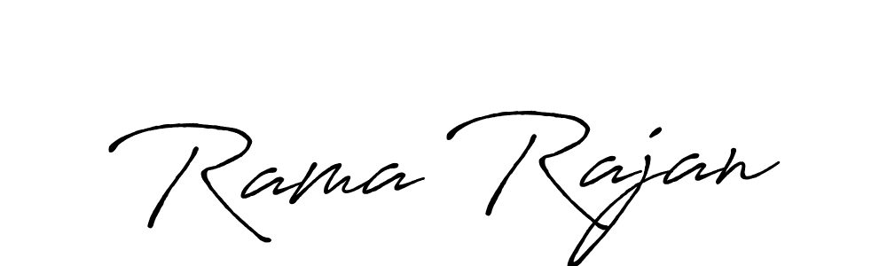 Create a beautiful signature design for name Rama Rajan. With this signature (Antro_Vectra_Bolder) fonts, you can make a handwritten signature for free. Rama Rajan signature style 7 images and pictures png
