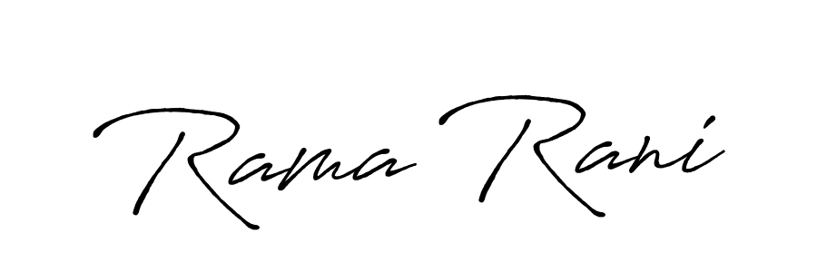 Also You can easily find your signature by using the search form. We will create Rama Rani name handwritten signature images for you free of cost using Antro_Vectra_Bolder sign style. Rama Rani signature style 7 images and pictures png