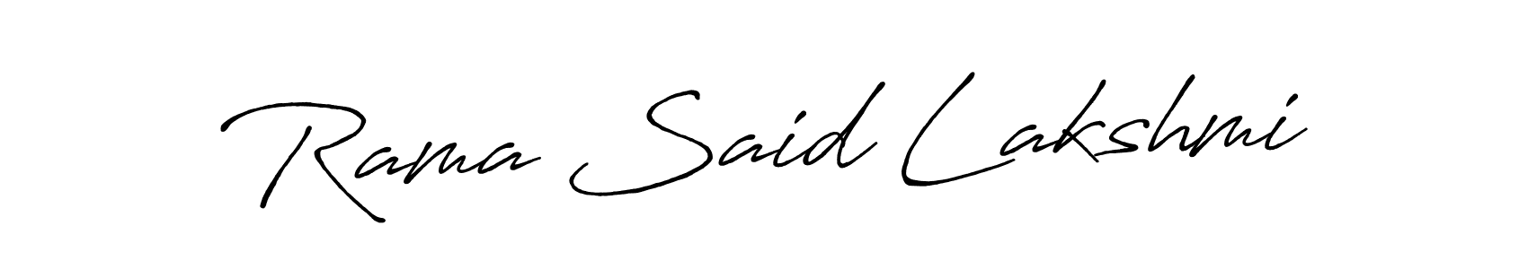 Create a beautiful signature design for name Rama Said Lakshmi. With this signature (Antro_Vectra_Bolder) fonts, you can make a handwritten signature for free. Rama Said Lakshmi signature style 7 images and pictures png