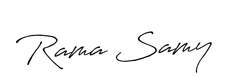 How to make Rama Samy name signature. Use Antro_Vectra_Bolder style for creating short signs online. This is the latest handwritten sign. Rama Samy signature style 7 images and pictures png