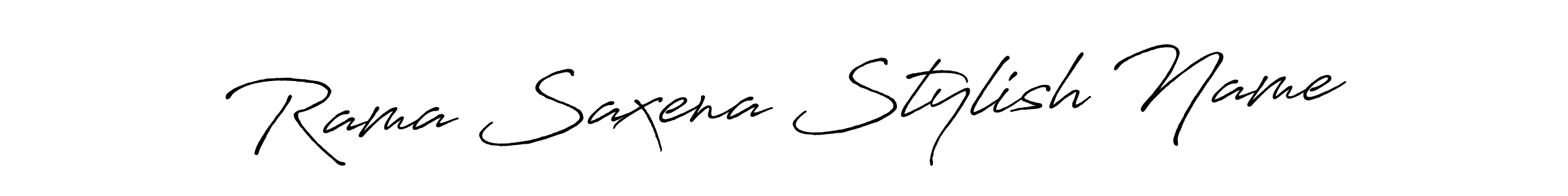 Also You can easily find your signature by using the search form. We will create Rama Saxena Stylish Name name handwritten signature images for you free of cost using Antro_Vectra_Bolder sign style. Rama Saxena Stylish Name signature style 7 images and pictures png