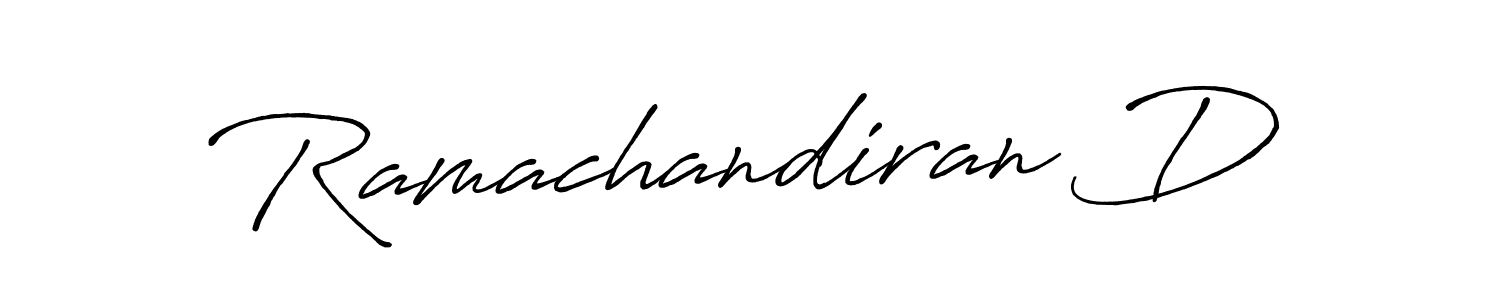 Use a signature maker to create a handwritten signature online. With this signature software, you can design (Antro_Vectra_Bolder) your own signature for name Ramachandiran D. Ramachandiran D signature style 7 images and pictures png