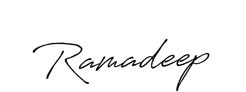 Create a beautiful signature design for name Ramadeep. With this signature (Antro_Vectra_Bolder) fonts, you can make a handwritten signature for free. Ramadeep signature style 7 images and pictures png