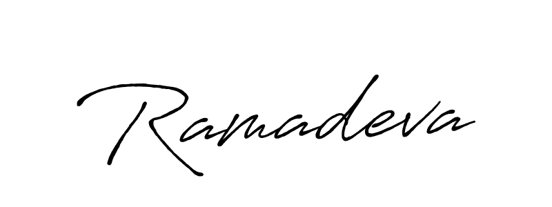You should practise on your own different ways (Antro_Vectra_Bolder) to write your name (Ramadeva) in signature. don't let someone else do it for you. Ramadeva signature style 7 images and pictures png