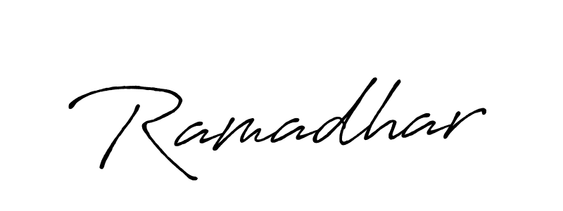 Create a beautiful signature design for name Ramadhar. With this signature (Antro_Vectra_Bolder) fonts, you can make a handwritten signature for free. Ramadhar signature style 7 images and pictures png