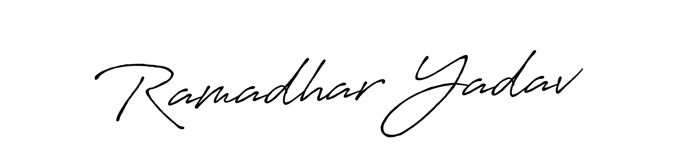 This is the best signature style for the Ramadhar Yadav name. Also you like these signature font (Antro_Vectra_Bolder). Mix name signature. Ramadhar Yadav signature style 7 images and pictures png