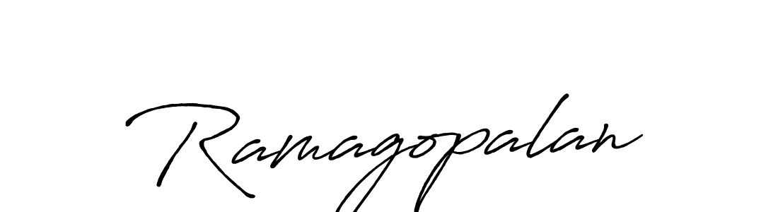 How to make Ramagopalan signature? Antro_Vectra_Bolder is a professional autograph style. Create handwritten signature for Ramagopalan name. Ramagopalan signature style 7 images and pictures png