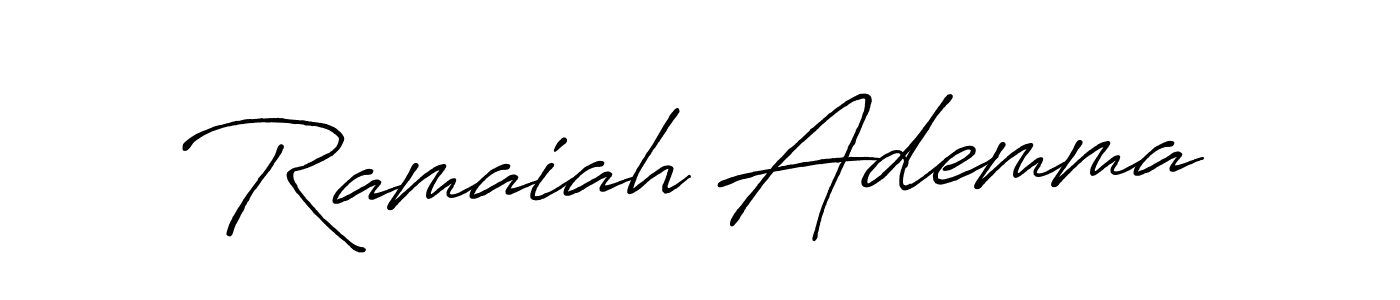 Design your own signature with our free online signature maker. With this signature software, you can create a handwritten (Antro_Vectra_Bolder) signature for name Ramaiah Ademma. Ramaiah Ademma signature style 7 images and pictures png