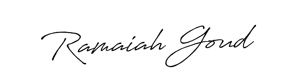 Antro_Vectra_Bolder is a professional signature style that is perfect for those who want to add a touch of class to their signature. It is also a great choice for those who want to make their signature more unique. Get Ramaiah Goud name to fancy signature for free. Ramaiah Goud signature style 7 images and pictures png