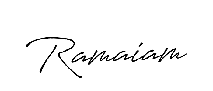 Create a beautiful signature design for name Ramaiam. With this signature (Antro_Vectra_Bolder) fonts, you can make a handwritten signature for free. Ramaiam signature style 7 images and pictures png