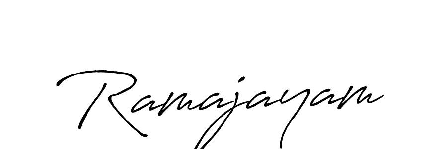 Use a signature maker to create a handwritten signature online. With this signature software, you can design (Antro_Vectra_Bolder) your own signature for name Ramajayam. Ramajayam signature style 7 images and pictures png