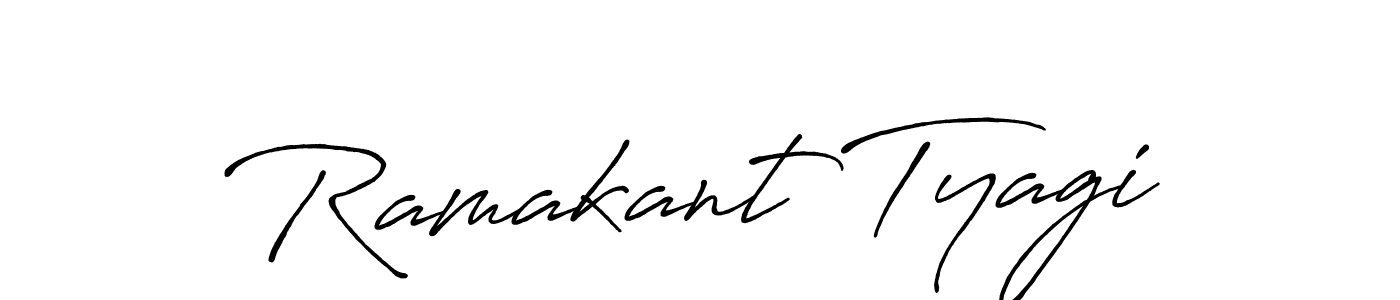 The best way (Antro_Vectra_Bolder) to make a short signature is to pick only two or three words in your name. The name Ramakant Tyagi include a total of six letters. For converting this name. Ramakant Tyagi signature style 7 images and pictures png