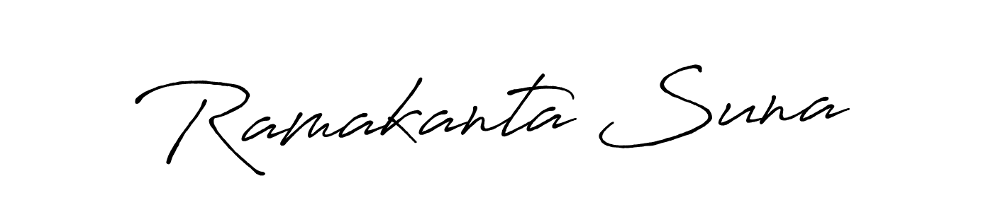 Use a signature maker to create a handwritten signature online. With this signature software, you can design (Antro_Vectra_Bolder) your own signature for name Ramakanta Suna. Ramakanta Suna signature style 7 images and pictures png