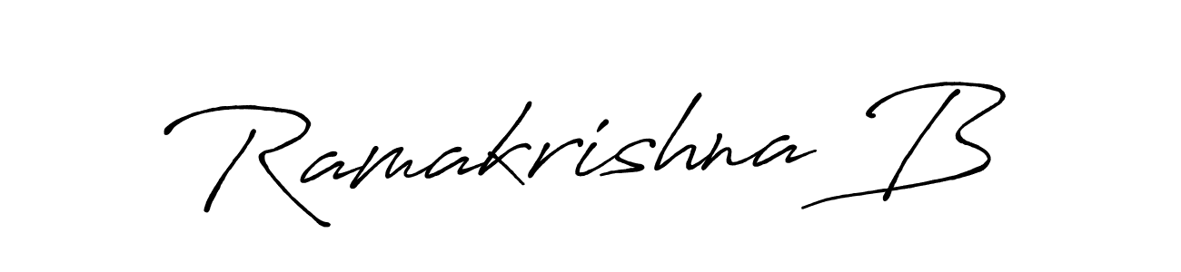 Use a signature maker to create a handwritten signature online. With this signature software, you can design (Antro_Vectra_Bolder) your own signature for name Ramakrishna B. Ramakrishna B signature style 7 images and pictures png